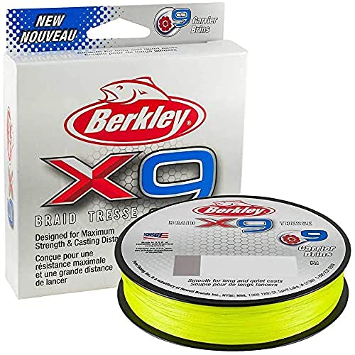 Berkley X9 geflochtene Angelschnur – 9-fache geflochtene Schnur zum Salzwasser- und Süßwasserangeln von Berkley