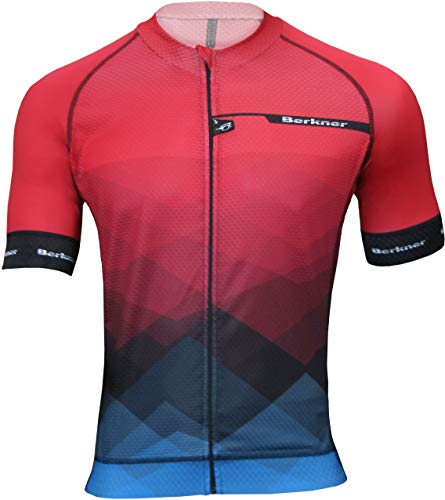 Berkner - Pablo - Fahrradtrikot, Radshirt in rot mit Silberionen, Gr. 3XL von Berkner