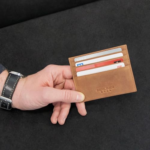 Berliner Bags Vintage Kartenetui aus Leder, Slim Kreditkartenetui mit RFID-Schutz und Geschenkbox, für Herren und Damen - Braun Berliner Bags Vintage Kartenetui aus Leder, Slim Kreditkartenetui mit RFID-Schutz und Geschenkbox, für Herren und Damen - Braun von Berliner Bags