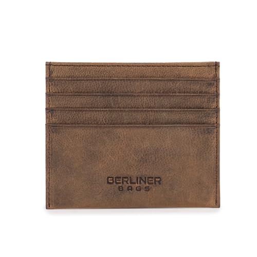Berliner Bags Vintage Kartenetui aus Leder, Slim Kreditkartenetui mit RFID-Schutz und Geschenkbox, für Herren und Damen - Braun Berliner Bags Vintage Kartenetui aus Leder, Slim Kreditkartenetui mit RFID-Schutz und Geschenkbox, für Herren und Damen - Braun von Berliner Bags
