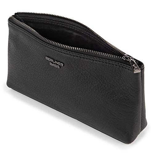 Berliner Bags Premium Kosmetiktasche Anna aus Leder, Kleines Mäppchen für Damen und Mädchen (Schwarz) Berliner Bags Premium Kosmetiktasche Anna aus Leder, Kleines Mäppchen für Damen und Mädchen (Schwarz) von Berliner Bags