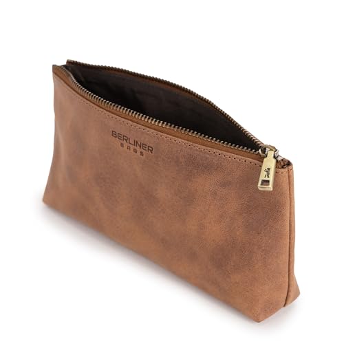 Berliner Bags Vintage Kosmetiktasche Anna, Kleiner Kulturbeutel, Schminktasche aus Leder, Federmäppchen für Damen und Mädchen Berliner Bags Vintage Kosmetiktasche Anna, Kleiner Kulturbeutel, Schminktasche aus Leder, Federmäppchen für Damen und Mädchen von Berliner Bags