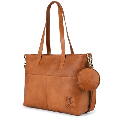 Berliner Bags Vintage Arbeitstasche Julia, Große Umhängetasche aus Leder, Schultertasche mit 14" Laptopfach, Handtasche für Damen - Braun Berliner Bags Vintage Arbeitstasche Julia, Große Umhängetasche aus Leder, Schultertasche mit 14" Laptopfach, Handtasche für Damen - Braun von Berliner Bags