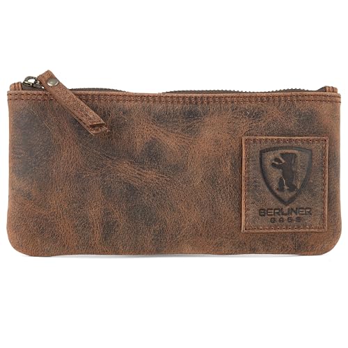 Berliner Bags Vintage Federmäppchen Etui aus Leder mit YKK Reißverschluss, Federmappe für Stifte - Braun Berliner Bags Vintage Federmäppchen Etui aus Leder mit YKK Reißverschluss, Federmappe für Stifte - Braun von Berliner Bags
