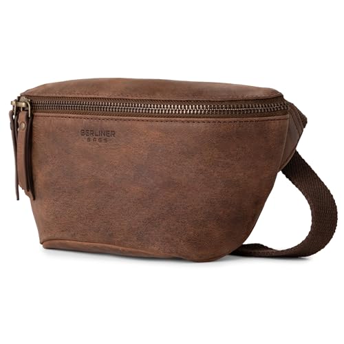 Berliner Bags Vintage Bauchtasche Noah, Umhängetasche aus Leder, Crossbody Tasche, Gürteltasche für Damen und Herren - Braun Berliner Bags Vintage Bauchtasche Noah, Umhängetasche aus Leder, Crossbody Tasche, Gürteltasche für Damen und Herren - Braun von Berliner Bags