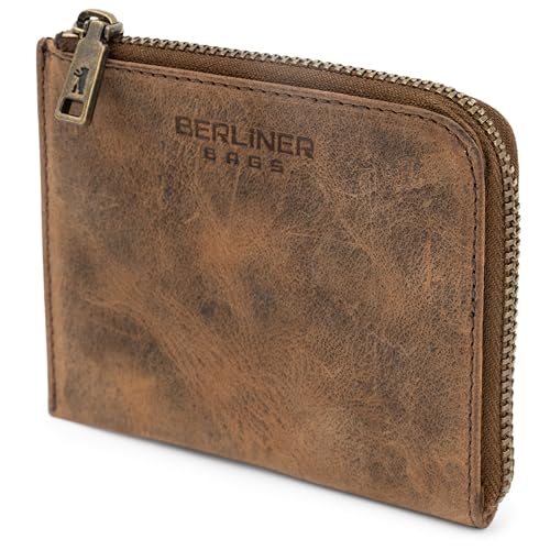 Berliner Bags Vintage Portemonnaie Mark, Mini Geldbeutel aus Leder, Münzbörse für Damen und Herren – Braun Berliner Bags Vintage Portemonnaie Mark, Mini Geldbeutel aus Leder, Münzbörse für Damen und Herren – Braun von Berliner Bags