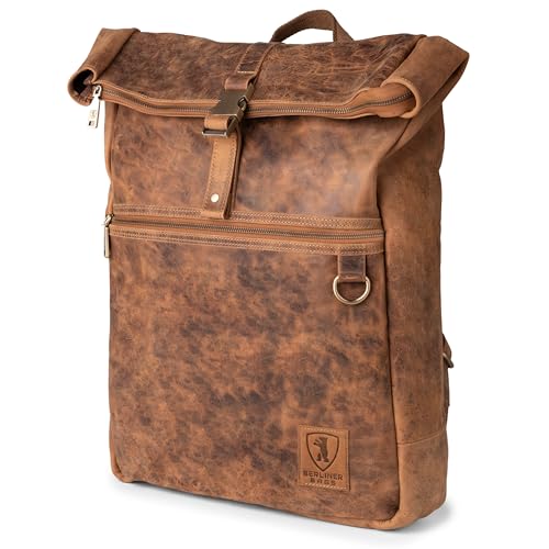 Berliner Bags Vintage Rucksack Utrecht XL aus Leder, Fahrradrucksack mit Laptopfach für Damen und Herren - Braun Berliner Bags Vintage Rucksack Utrecht XL aus Leder, Fahrradrucksack mit Laptopfach für Damen und Herren - Braun von Berliner Bags