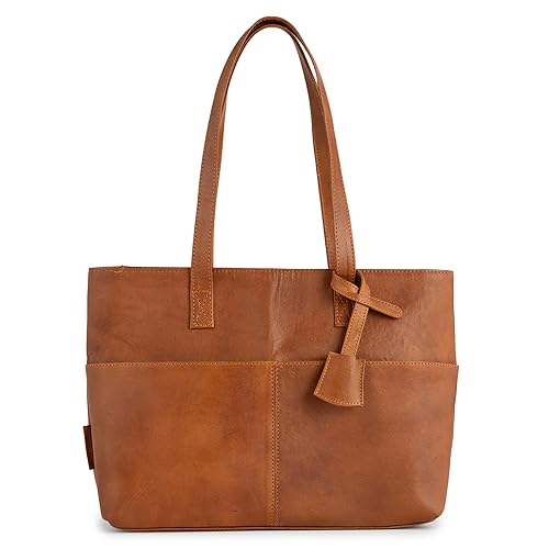 Berliner Bags Vintage Schultertasche Julia, Shopper aus Leder, Handtasche für Frauen - Braun von Berliner Bags