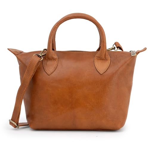 Berliner Bags Vintage Schultertasche Louise, Umhängetasche aus Leder, Handtasche für Frauen - Braun von Berliner Bags