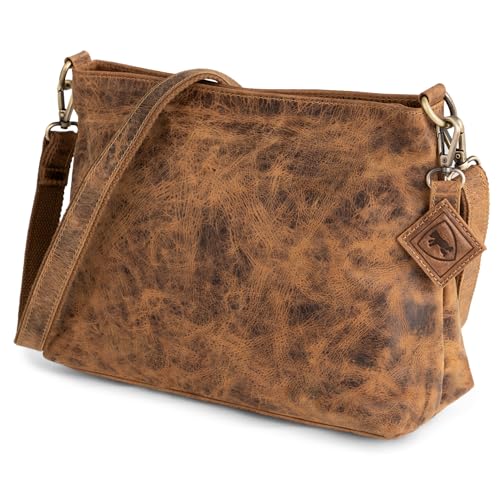 Berliner Bags Vintage Umhängetasche Marbella S, Mittelgroße Schultertasche Crossbody Bag aus Leder, Handtasche für Damen - Braun Berliner Bags Vintage Umhängetasche Marbella S, Mittelgroße Schultertasche Crossbody Bag aus Leder, Handtasche für Damen - Braun von Berliner Bags