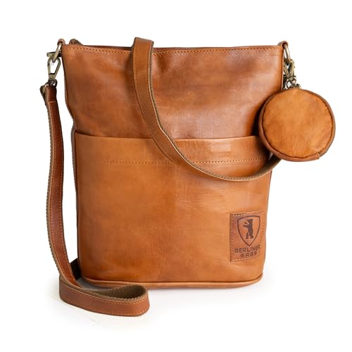 Berliner Bags Vintage Schultertasche Sofia, Umhängetasche aus Leder mit 2 Riemen, Handtasche für Damen - Braun Berliner Bags Vintage Schultertasche Sofia, Umhängetasche aus Leder mit 2 Riemen, Handtasche für Damen - Braun von Berliner Bags