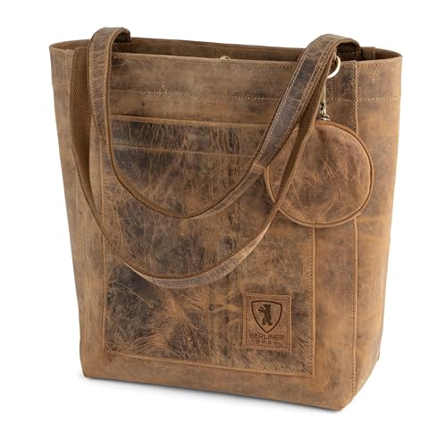 Berliner Bags Vintage Shopper Seville Tasche, Henkeltasche aus Leder, Handtasche für Damen - Braun Berliner Bags Vintage Shopper Seville Tasche, Henkeltasche aus Leder, Handtasche für Damen - Braun von Berliner Bags