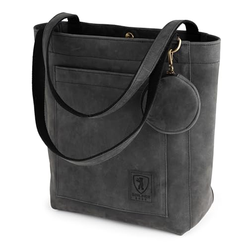 Berliner Bags Vintage Shopper Tasche Damen Seville, Tote Bag, Handtasche aus Leder, Schultertasche für Damen - Dunkelgrau Berliner Bags Vintage Shopper Tasche Damen Seville, Tote Bag, Handtasche aus Leder, Schultertasche für Damen - Dunkelgrau von Berliner Bags