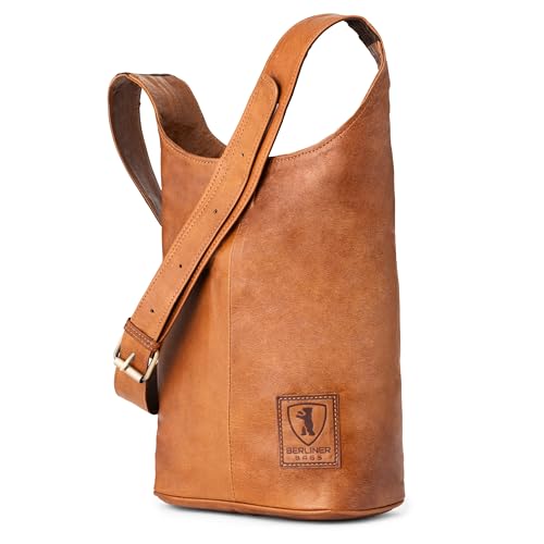 Berliner Bags Vintage Umhängetasche Emilia, Mittelgroße Leder-Schultertasche, Beuteltasche für Damen - Braun Berliner Bags Vintage Umhängetasche Emilia, Mittelgroße Leder-Schultertasche, Beuteltasche für Damen - Braun von Berliner Bags