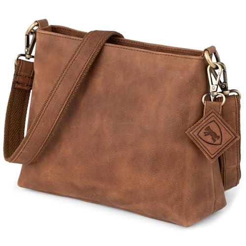Berliner Bags Vintage Umhängetasche Marbella S, Kleine Schultertasche Crossbody Bag aus Leder, Handtasche für Damen – Braun Berliner Bags Vintage Umhängetasche Marbella S, Kleine Schultertasche Crossbody Bag aus Leder, Handtasche für Damen – Braun von Berliner Bags