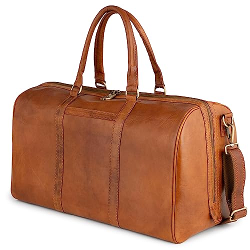 Berliner Bags Vintage Weekender Boston aus Leder, Reisetasche für Damen und Herren - Braun von Berliner Bags