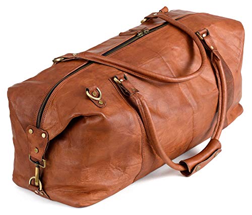 Berliner Bags Vintage Reisetasche München, wasserdichter Weekender aus Leder, Duffel Bag, Sporttasche, groß für Herren und Damen – Braun Berliner Bags Vintage Reisetasche München, wasserdichter Weekender aus Leder, Duffel Bag, Sporttasche, groß für Herren und Damen – Braun von Berliner Bags
