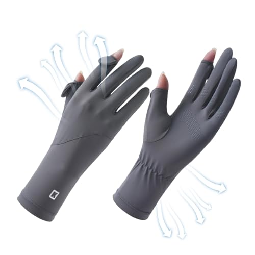 Besreey Sonnenhandschuhe für Damen UV-Schutz,Sonnenschutzhandschuhe für Damen | Fahrhandschuhe Damen UV-Schutz - Dame Sonnenschutz Seide Handschuhe Weibliche Sommer Sonnenschutz Handschuhe Touchscreen von Besreey