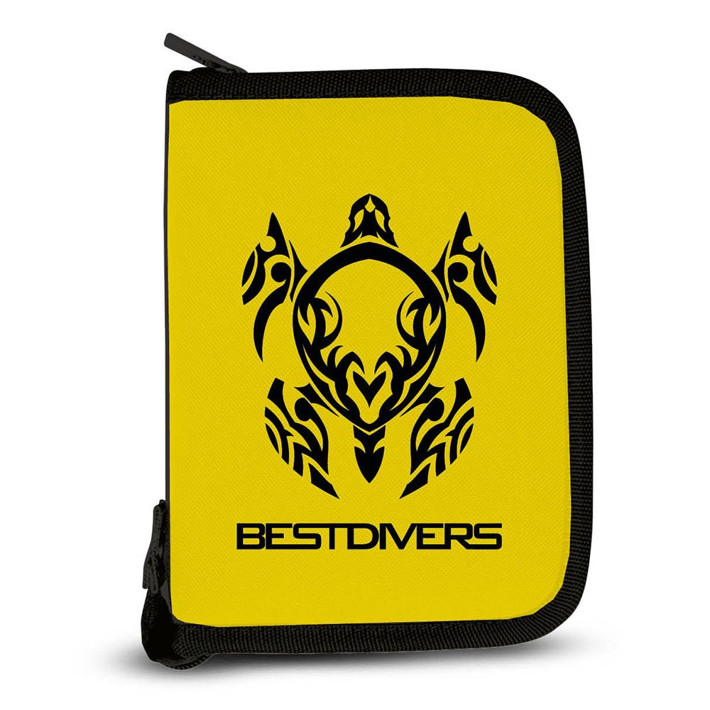 Best Divers Dive Log Art 6 6 Rings Logbook Cover Gelb von Best Divers