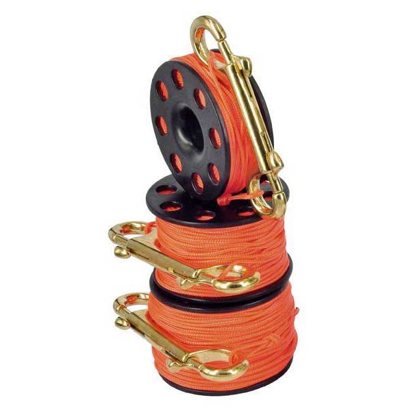 Best Divers Finger Reel Stainless Steel Carabiner Spool Orange 30 m von Best Divers