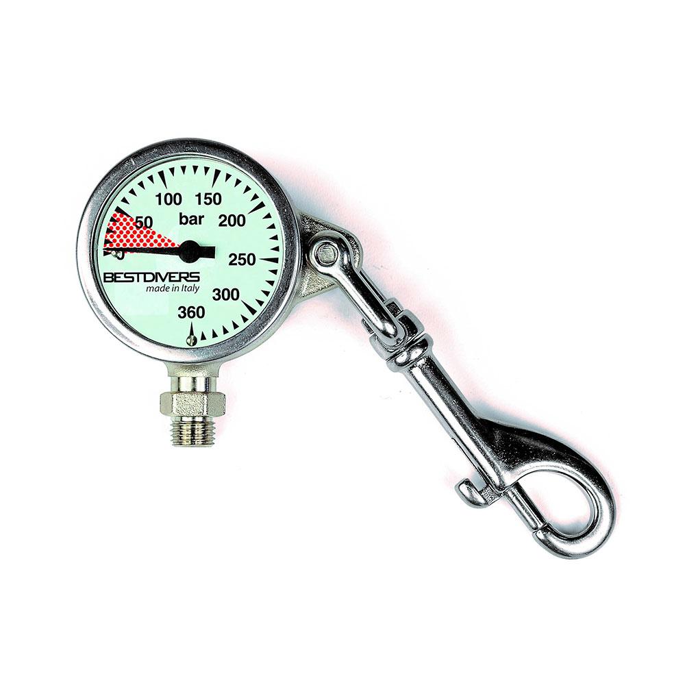 Best Divers Pressure Gauge Head Mineral Glass Silber von Best Divers