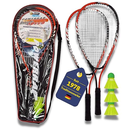 Best Sporting Power Badminton-Set I Federball-Set mit 2 Schläger orange/schwarz & 3 neongelbe Bälle I Speed-Badminton Set Erwachsene & Kinder inkl. Tragetsche Best Sporting Power Badminton-Set I Federball-Set mit 2 Schläger orange/schwarz & 3 neongelbe Bälle I Speed-Badminton Set Erwachsene & Kinder inkl. Tragetsche von BEST SPORTING