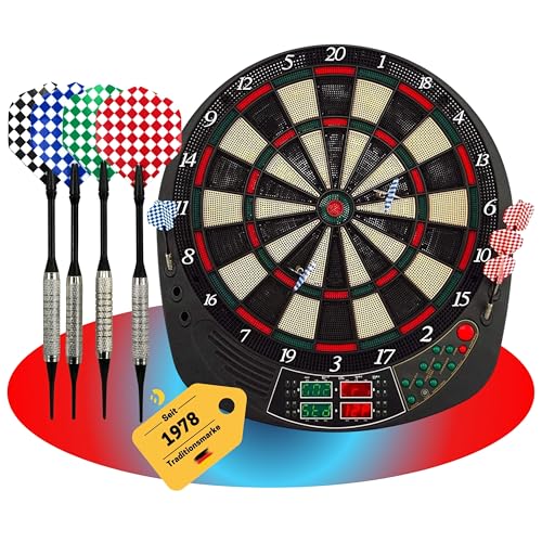 Best Sporting Dartscheibe elektronisch Coventry I Dartscheibe elektronisch mit LED-Anzeigen I E-Dartscheibe mit 12 Dartpfeilen & Ersatzspitzen I hochwertiger Dartautomat für 16 Spieler Best Sporting Dartscheibe elektronisch Coventry I Dartscheibe elektronisch mit LED-Anzeigen I E-Dartscheibe mit 12 Dartpfeilen & Ersatzspitzen I hochwertiger Dartautomat für 16 Spieler von BEST SPORTING