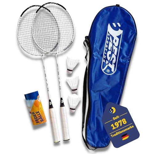 Best Sporting 200 XT Badminton Set mit 2 leichten Schlägern, 3 Bällen und praktischer Tragetasche – Perfekt für den Freizeitsport im Garten, Park oder am Strand Best Sporting 200 XT Badminton Set mit 2 leichten Schlägern, 3 Bällen und praktischer Tragetasche – Perfekt für den Freizeitsport im Garten, Park oder am Strand von BEST SPORTING