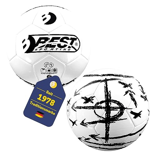 BEST SPORTING Fußball Taktik I Fussball mit klassischem Design I hochwertiger Ball I Fußball Kinder in Größe 5 I weißer Fussball Kinder I strapazierfähiger Trainingsball BEST SPORTING Fußball Taktik I Fussball mit klassischem Design I hochwertiger Ball I Fußball Kinder in Größe 5 I weißer Fussball Kinder I strapazierfähiger Trainingsball von BEST SPORTING