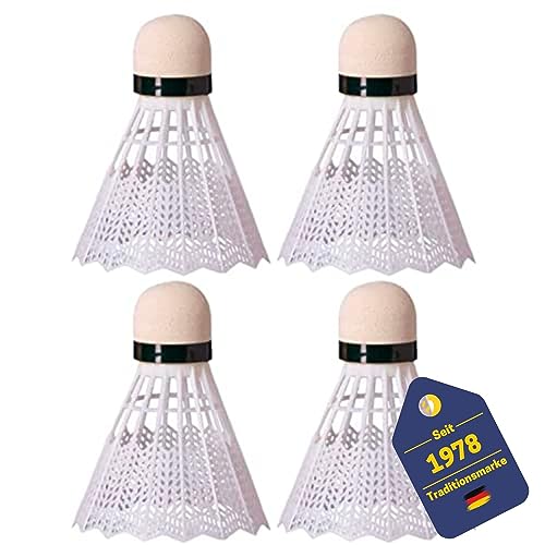 Best Sporting Nylon Federball Set I 4 Federbälle aus Nylon I Badminton Set bestehend aus 4 Bällen I Badminton Bälle mit verstärktem Kopf I Sport-Zubehör I Badminton-Zubehör von B Best Sporting