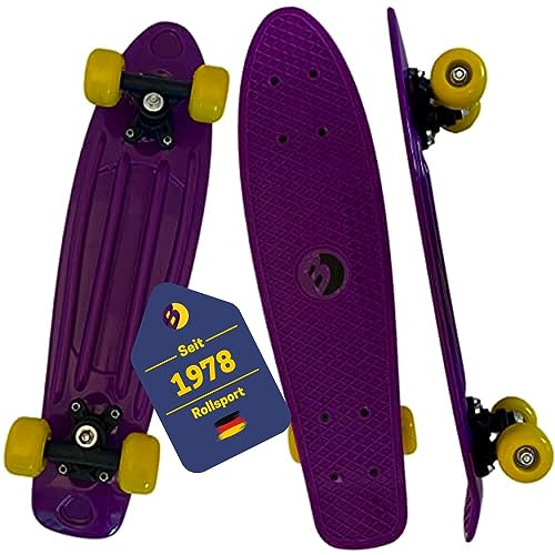 Best Sporting PP-Skateboard I Retro Skateboard für Kinder I Penny-Board in lila I hochwertiges Cruiser Board mit ABEC 5 Kugellager I Pennyboard für Kinder I Skateboard Kinder I Vintage-Look von B Best Sporting