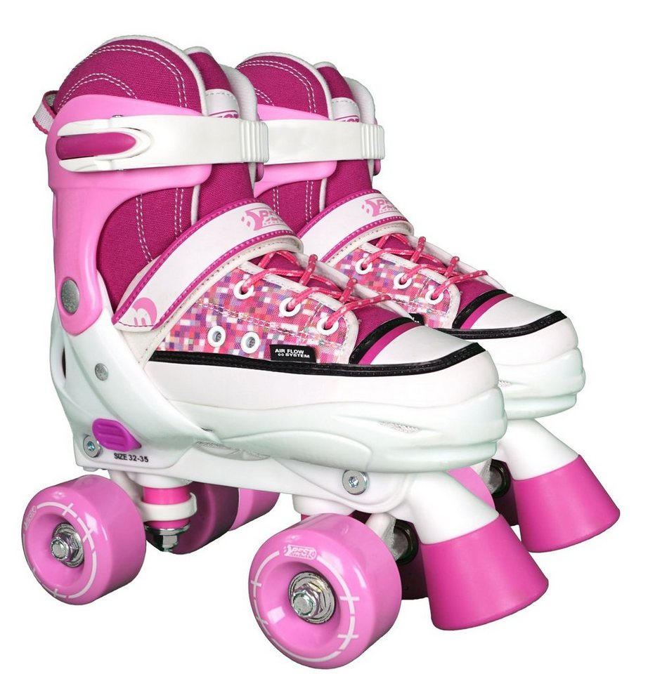 Best Sporting Schlittschuhe Rollschuhe, Größe verstellbar, ABEC 7 Carbon, pink-weiß Best Sporting Schlittschuhe Rollschuhe, Größe verstellbar, ABEC 7 Carbon, pink-weiß von Best Sporting