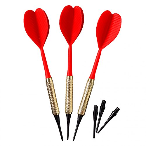 BEST SPORTING Safety Dartpfeile, 3 Stück à 7 g, Messing, unterschiedliche Farben, Farbe:rot BEST SPORTING Safety Dartpfeile, 3 Stück à 7 g, Messing, unterschiedliche Farben, Farbe:rot von BEST SPORTING