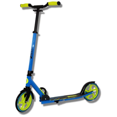 Best Sporting Scooter Erwachsene I klappbarer Roller mit Ständer I blau - grün I hochwertiger City-Roller für Erwachsene I Tretroller mit Rollengröße 205 mm I ergonomischer Lenker von B Best Sporting