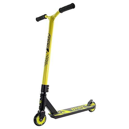 Best Sporting Scooter Erwachsene I Kick-Roller aus leichtem Aluminum I schwarz - gelb I Trick-Roller für Erwachsene I Tretroller mit Rollengröße 100 mm I stilvoller Stunt-Scooter Erwachsene von B Best Sporting