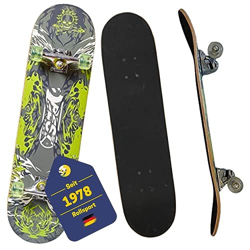 Best Sporting Skateboard Green High I Skate-Board mit ABEC 5 Kugellager I hochwertige Skateboards aus Holz & Aluminum I Skateboard Erwachsene I 78,5 x 20,4 cm Skateboard Deck grünes Design von B Best Sporting