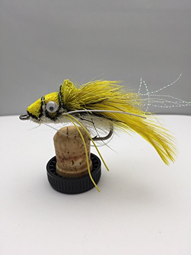 BestCity Fliegenfischen Hechtfliegen gelb und schwarz, Schwimmfrosch, Größe 1, mit Unkrautschutz, fantastische Qualität, #62D, 2 Stück BestCity Fliegenfischen Hechtfliegen gelb und schwarz, Schwimmfrosch, Größe 1, mit Unkrautschutz, fantastische Qualität, #62D, 2 Stück von BestCity