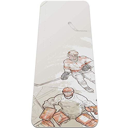 BestIdeas Yoga-Matte Eishockey-Spieler für Yoga, Pilates, Bodenübung Männer Frauen Mädchen Jungen Kinder Anfänger Rutschfestes Design BestIdeas Yoga-Matte Eishockey-Spieler für Yoga, Pilates, Bodenübung Männer Frauen Mädchen Jungen Kinder Anfänger Rutschfestes Design von BestIdeas
