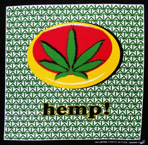 Reggae Cannabis Hanfblatt Kopftuch Bandana Halstuch Biker Sport Tuch Kopfbedeckung von Bestellmich / Kopftücher