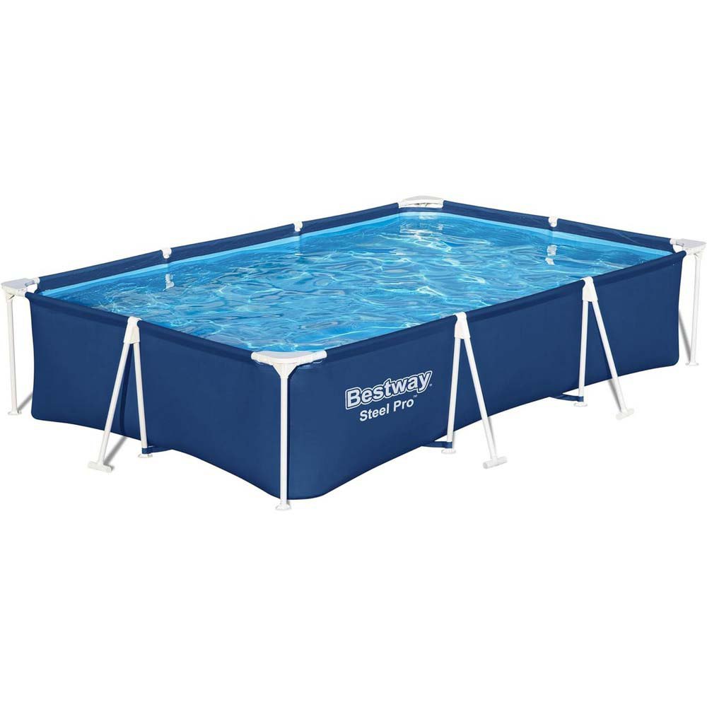 Bestway 56411 Steel Pro 300x201x66cm Rectangular Tubular Pool Blau 3300 Liters von Bestway