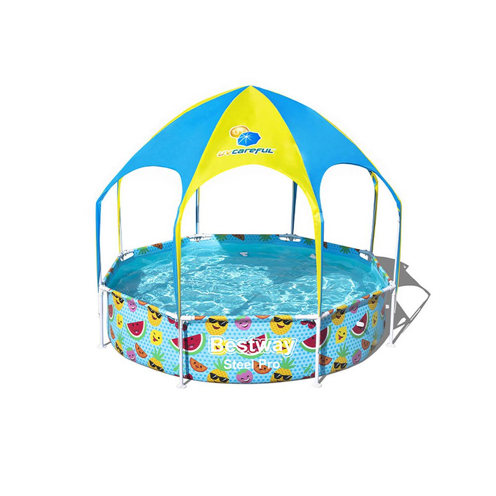 Bestway 56432 Steel Pro Splash-in-shade Ø244x51cm Round Tubular Pool Without Filter/purifier Mehrfarbig 1688 Liters Bestway 56432 Steel Pro Splash-in-shade Ø244x51cm Round Tubular Pool Without Filter/purifier Mehrfarbig 1688 Liters von Bestway