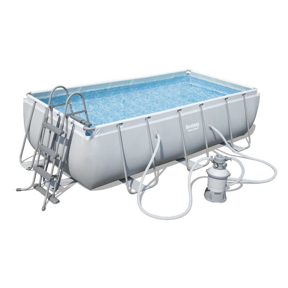 Bestway 56442 Power Steel 404x201x100cm Rectangular Tubular Pool Blau,Grau 6478 Liters Bestway 56442 Power Steel 404x201x100cm Rectangular Tubular Pool Blau,Grau 6478 Liters von Bestway