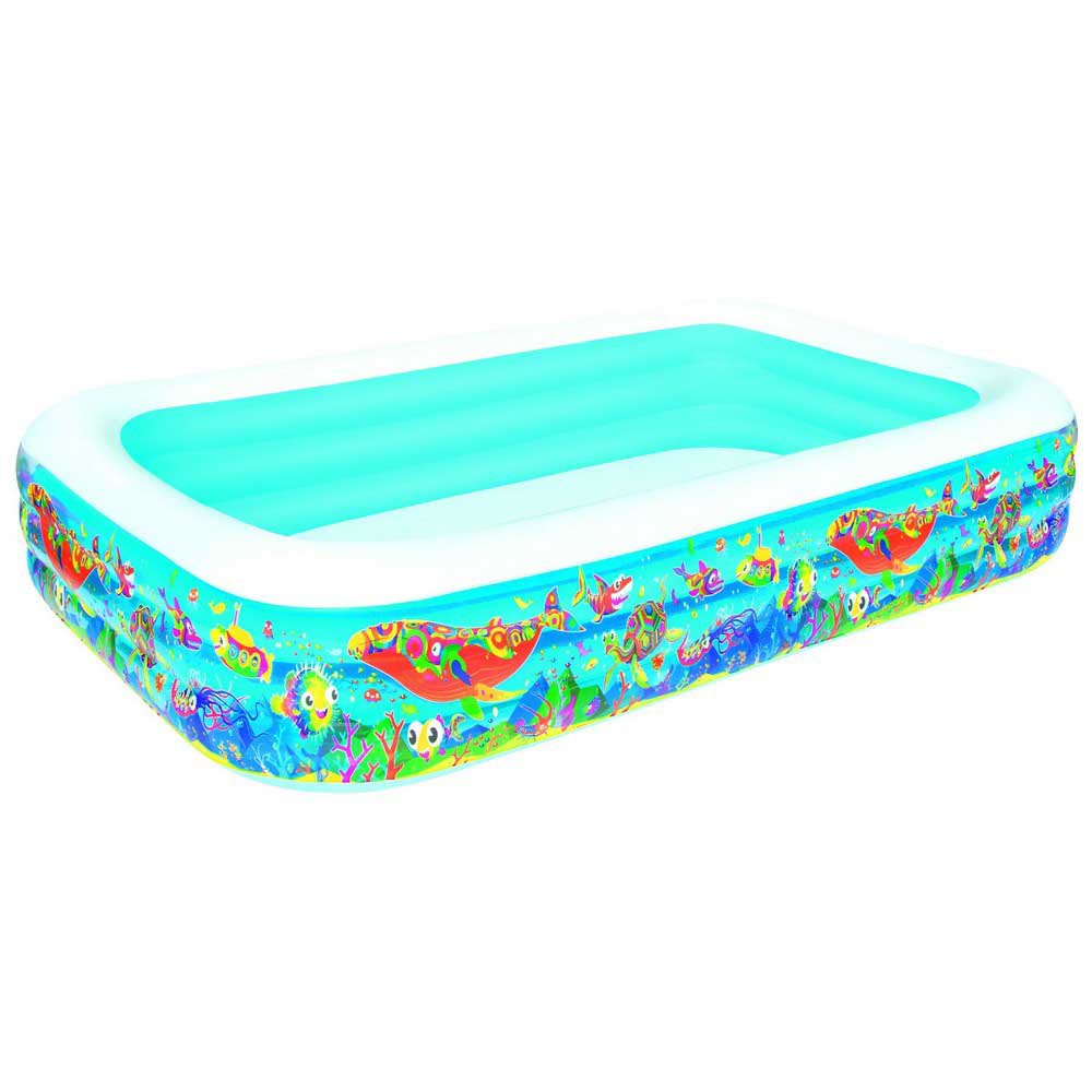 Bestway Aquarium Rectangular Inflatable Pool 305x183x56 Cm Blau 1161L Bestway Aquarium Rectangular Inflatable Pool 305x183x56 Cm Blau 1161L von Bestway