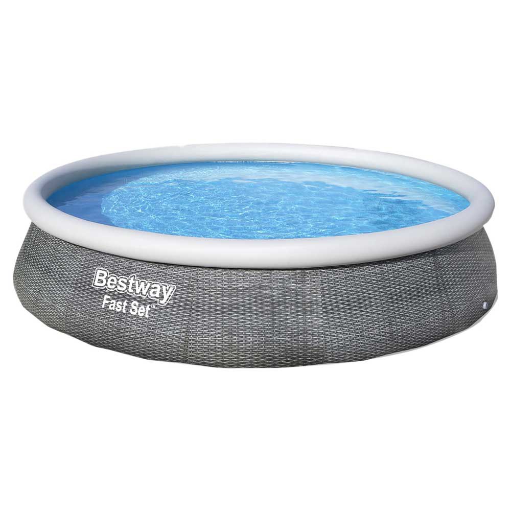 Bestway Fast Set Rattan 396x84 Cm Round Inflatable Pool Grau 7340 Liters Bestway Fast Set Rattan 396x84 Cm Round Inflatable Pool Grau 7340 Liters von Bestway