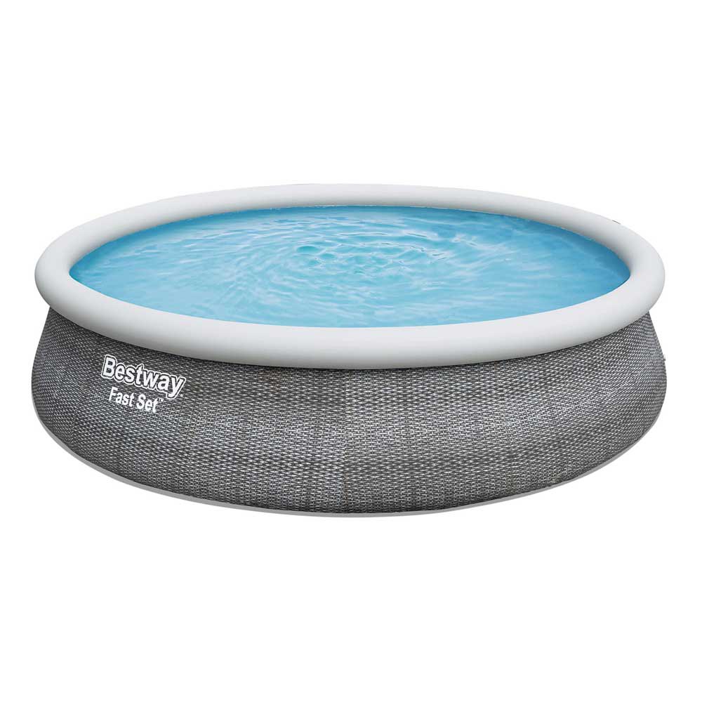 Bestway Fast Set Rattan 457x107 Cm Round Inflatable Pool Grau 12362 Liters Bestway Fast Set Rattan 457x107 Cm Round Inflatable Pool Grau 12362 Liters von Bestway