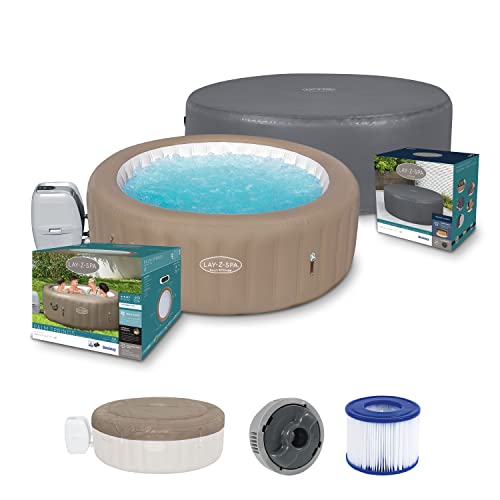 Bestway Lay-Z-SPA Whirlpool Palm Springs AirJet Ø 196 x 71 cm, rund + Xtras EnerySense Thermo-Komplettabdeckung Ø 196 x 71 cm, rund von Bestway