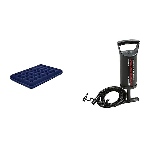 Bestway Luftbett Blue Horizon Double XL/Lo 191 x 137 x 22 cm & Intex Double Quick 1 Hand Pumpe - Luftpumpe - 29 cm - Mit 3 Düsenaufsätze Bestway Luftbett Blue Horizon Double XL/Lo 191 x 137 x 22 cm & Intex Double Quick 1 Hand Pumpe - Luftpumpe - 29 cm - Mit 3 Düsenaufsätze von Bestway