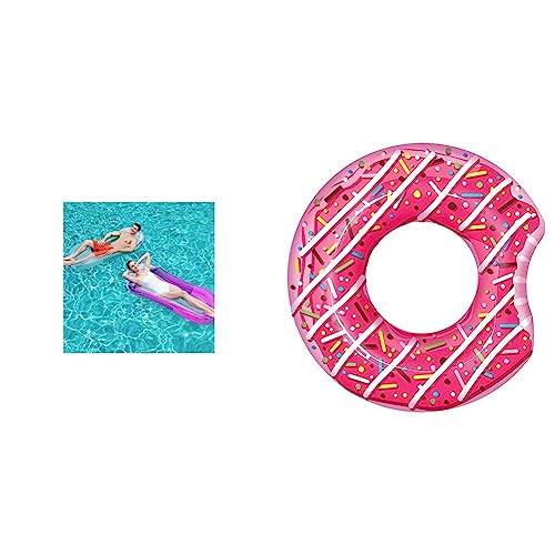 Bestway Luftmatratze, Hängematte, 160 x 84 cm, Sortiert & Schwimmring, Donut, 107 cm, Sortiert von Bestway