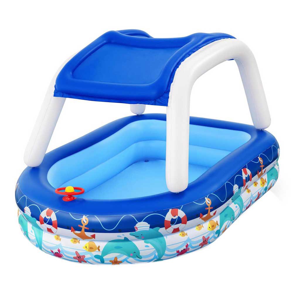 Bestway Sea Captain 213x155x132 Cm Rectangular Inflatable Pool Blau 282L Bestway Sea Captain 213x155x132 Cm Rectangular Inflatable Pool Blau 282L von Bestway
