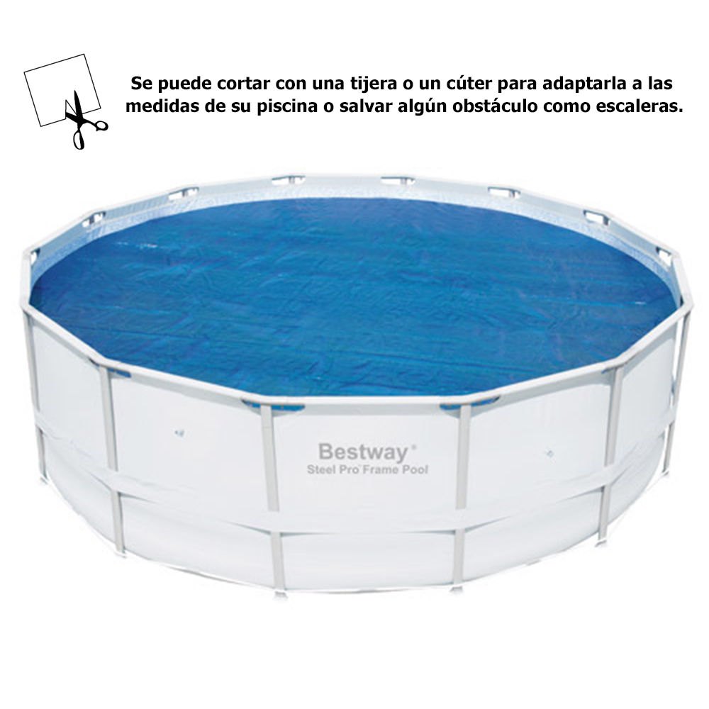Bestway Solar Cover For Swimming Pools With Metal Structure Ø 427 Cm Blau Bestway Solar Cover For Swimming Pools With Metal Structure Ø 427 Cm Blau von Bestway